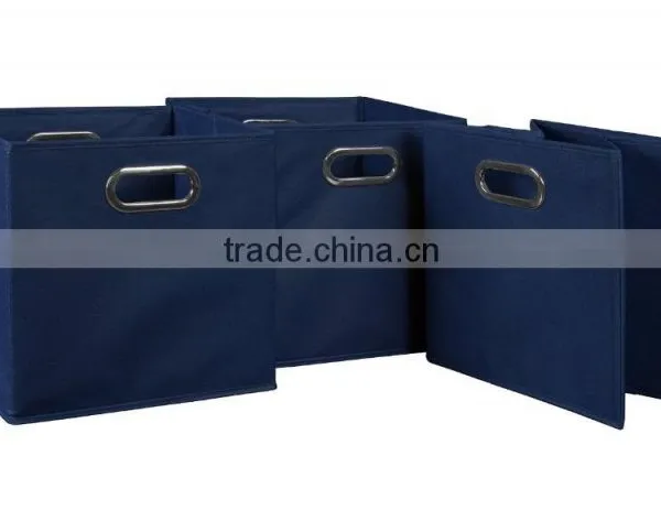 Non-woven Foldable Fabric Storage Bins Cubes Drawers With 2 Metal Handles photo-3
