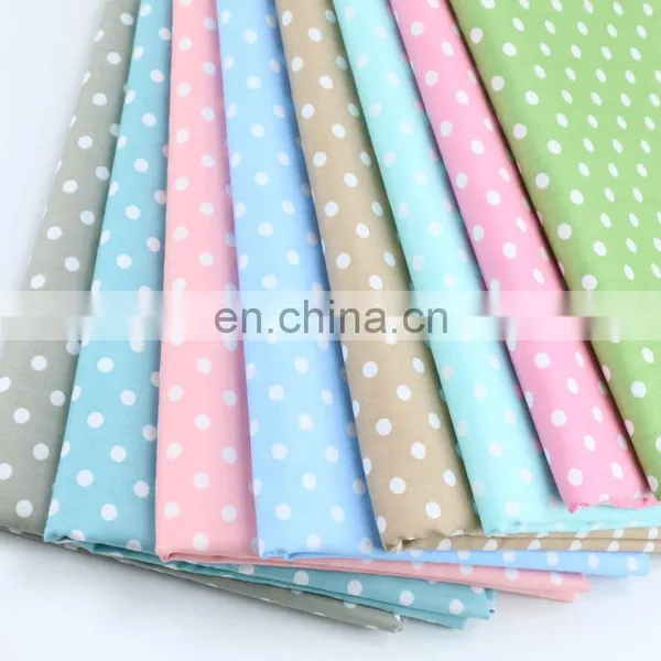 6mm Aquamarine Dot Cotton Printed Polka Dot Fabric Wholesale Children's Bag Fabric Edge Pure Cotton Fabric photo-2