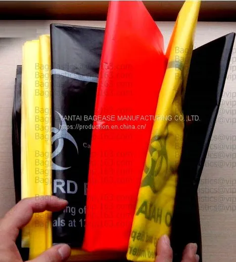 Biohazard Disposal Bags With Warning Label/Sterilization Indicator Lab Can Liners Labeling Biohazardous Trash Safely photo-2