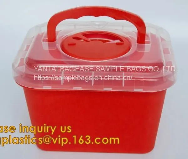 Rectangle safe sharp container, Medical Disposal Bin Sharp /Safe SharpS Containers plastic medical sharp containers