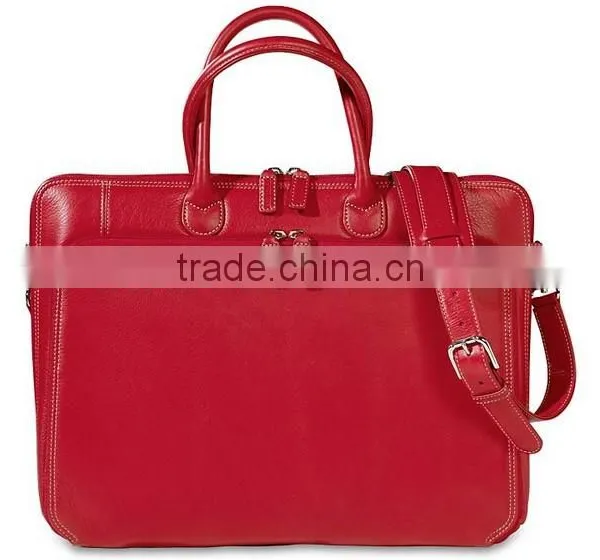 High Quality Genuine Leather Ladies Laptop Bag Women Business Bag Leather Briefcase photo-4