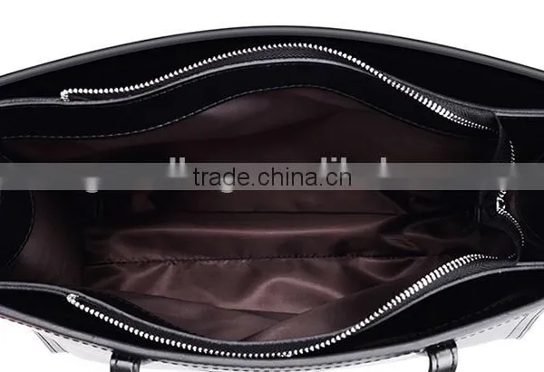 Morden Fashion Genuine Leather Two Sizes Womens Large Capacity Handbag Single-Shoulder Bags for Lady photo-4