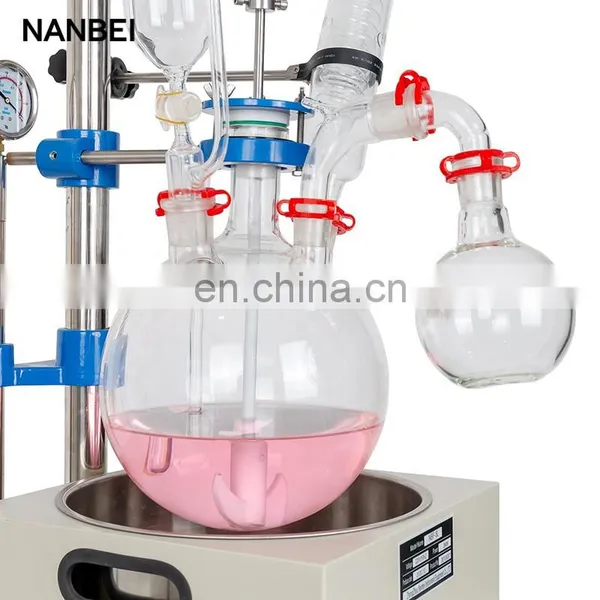 Lab Chemical Single Layer Heated Small Tank Cheap Glass Reactor With Oil Bath photo-4