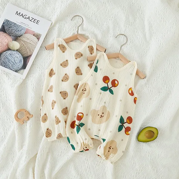 Newborn Bodysuit Baby Clothes Vest Summer Kids Romper Climb Crawl Suit Children's Pajama Onesie Jumpsuit