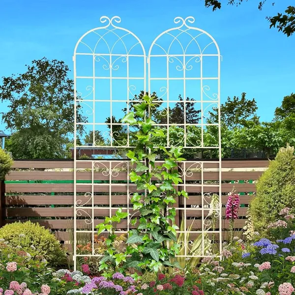 Modern Handmade Wrought Iron Garden Fence and Trellis, Wholesale for Garden Landscaping Projects photo-2