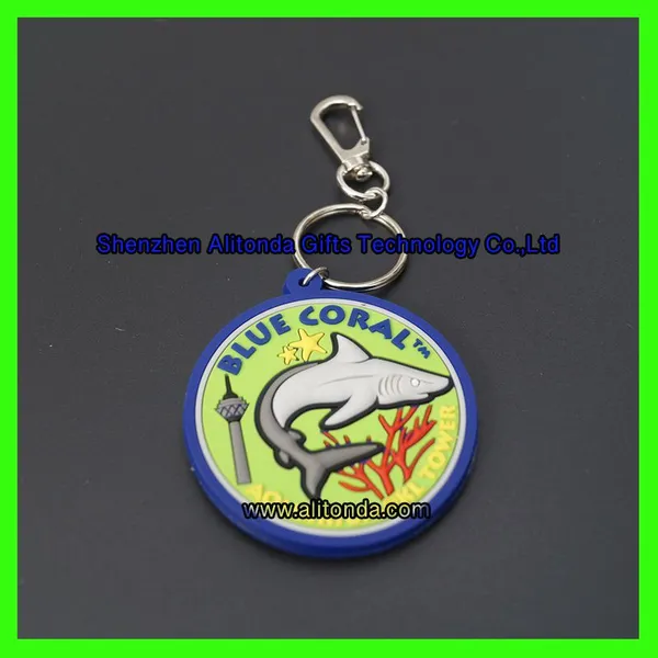 Cartoon Keychains Custom Round Shape Soft Pvc Rubber Keychain Custom Sea Animals Figure Keychains Custom for Promo Gifts Keychains photo-3