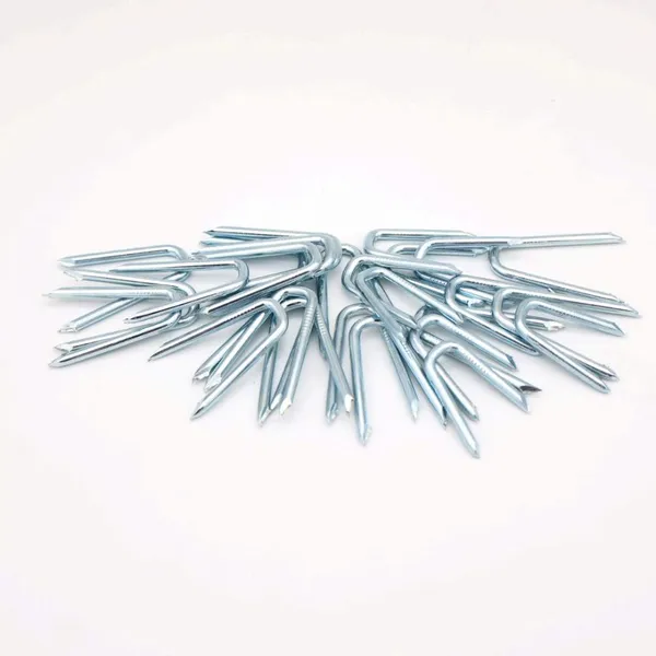 U Fence Staples for Agricultural Fencing - 2 Inch Crown, Heavy-Duty Steel, Sample Support