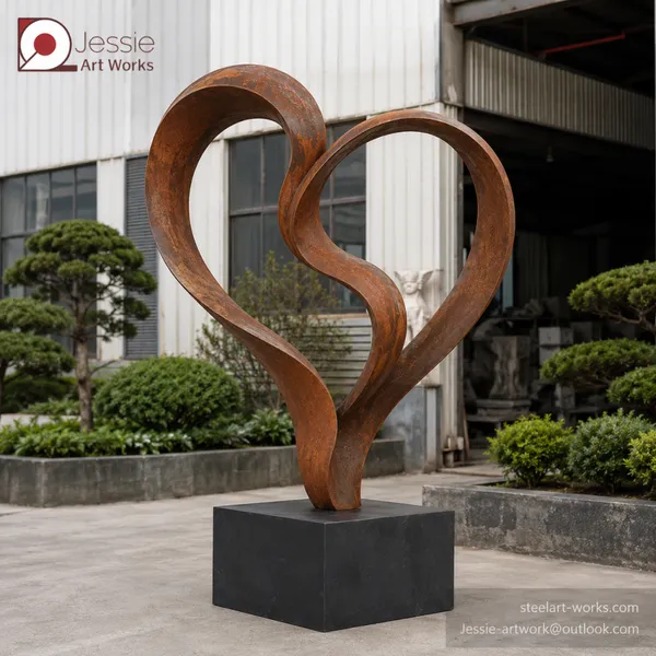 Weathered Steel Landscape Sculpture for Park Decoration photo-4