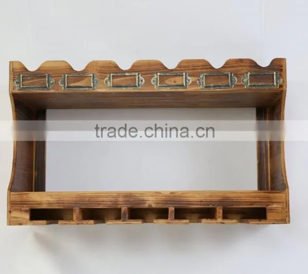 Hot Sale Wooden Wine Glass Hanger Wooden Wine Glass Shelf photo-3