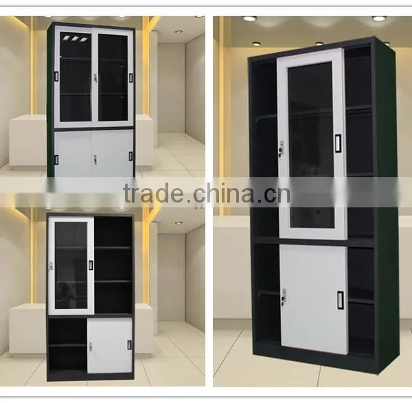 Orpheus Provide Stainless Steel Horizontal Filing Cabinet Folding Glass Display Cabinet Cupboard Storage Cupboard Wardrobe photo-3