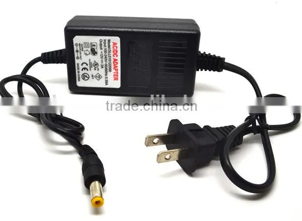 12v 2a power adapter with UK ac cable 10pcs new certified desktop block supply 12 volt dc power supply