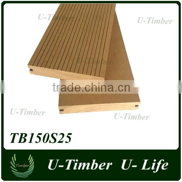 150X25mm Deep Embossed Wpc Composite Decking Popular in the Europe photo-3