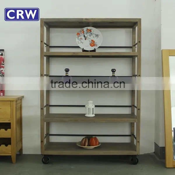 RE-1523 Vintage Industrial Furniture Metal Frame Shelf photo-2