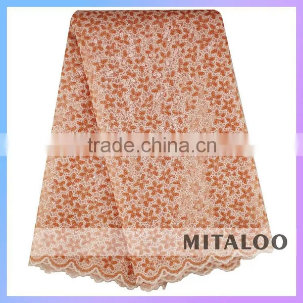 Mitaloo Nigerian High Quality Fashion Lace African Sequins Organza Lace Fabric MOG0196 photo-2