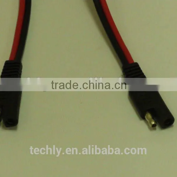 Black /red Twins Wire Two End Molding SAE 4.57plug Male Female Power Cable photo-2