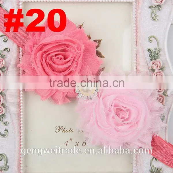 Manufactory Wholesale Baby Hair Band Flower Rough Selvedge Children Hair Accessory With Pear photo-6