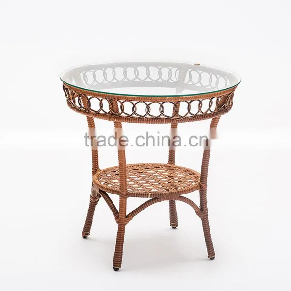 Outdoor Leisure Balcony Metal Coffee Table Rattan Dining Chair Rattan Cane Furniture photo-3