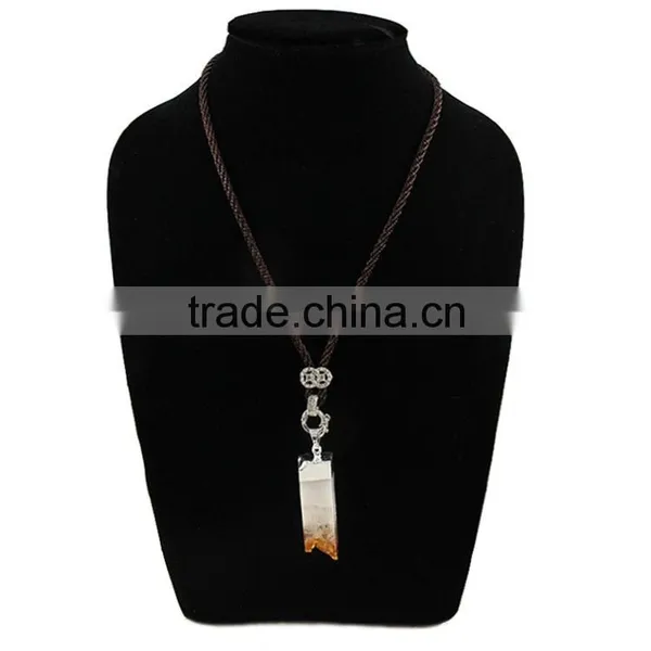 JF6933 Gold Plated Cap and Bail Druzy Citrine Quartz Cuboid Pendant photo-2