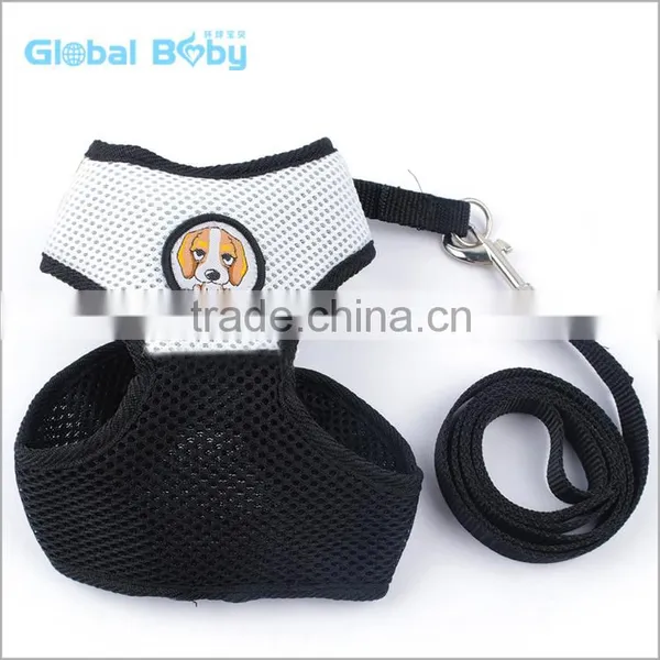 Pet Products Breathable Soft Fabric Full Body Mesh Dog Harness With Leash photo-2