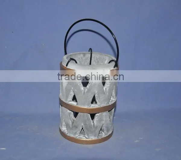 Cement Concrete T-light Holder Latern photo-5