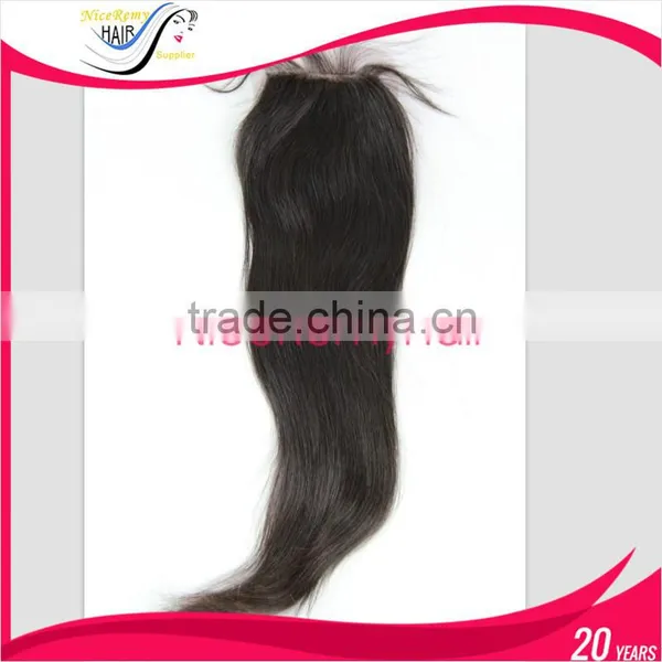 100% Human Hair Virgin Remy Silk Lace Top Closures photo-2