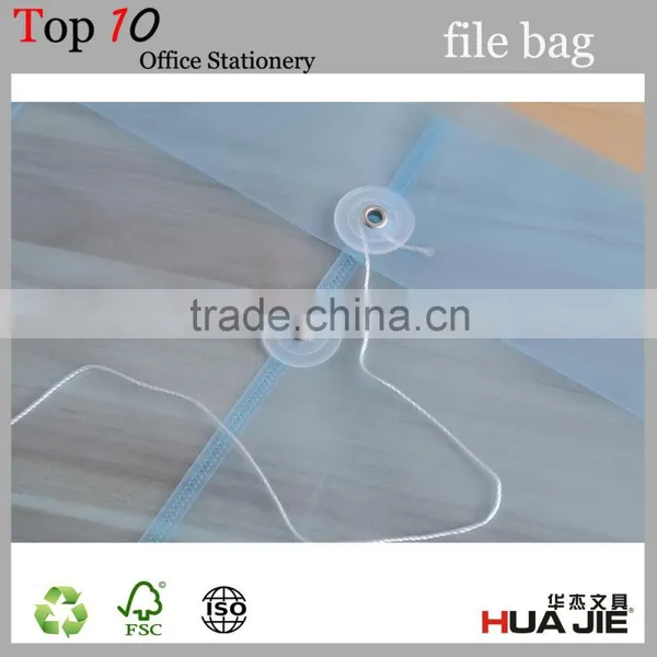 Office School A4 Size Clear Plastic Envelope With String photo-2