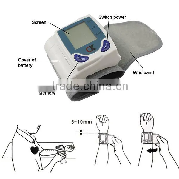 Automatic Digital Wrist Blood Pressure Monitor Heart Beat Rate Pulse Meter photo-4