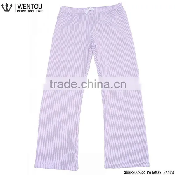 New Arrival Charmeuse Stripe Seersucker Pajama Pants photo-3