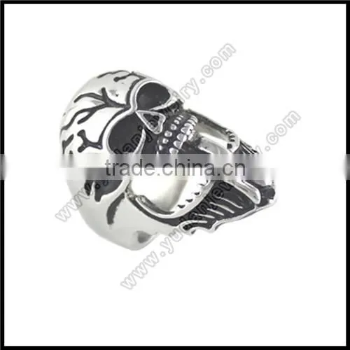 Stainless Steel Mens Skull Ring