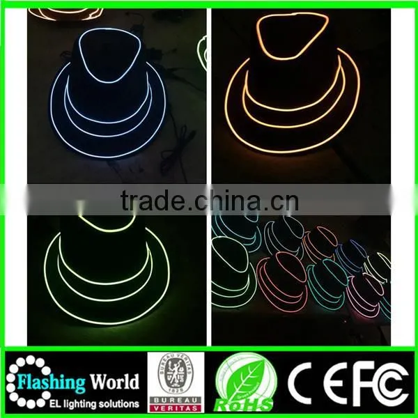 Attractive Designs Neon Embroidery Logo Led Flash Hat photo-5