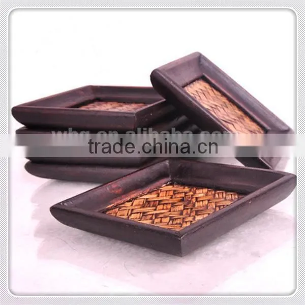 Tea Wooden Table Coasters Customzied Design Hand Carfted Cup Mat photo-3
