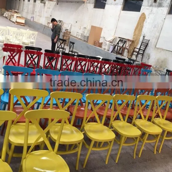 Colorful Bentwood Chair Wood Tuscan Chair Cross Back Chair photo-2