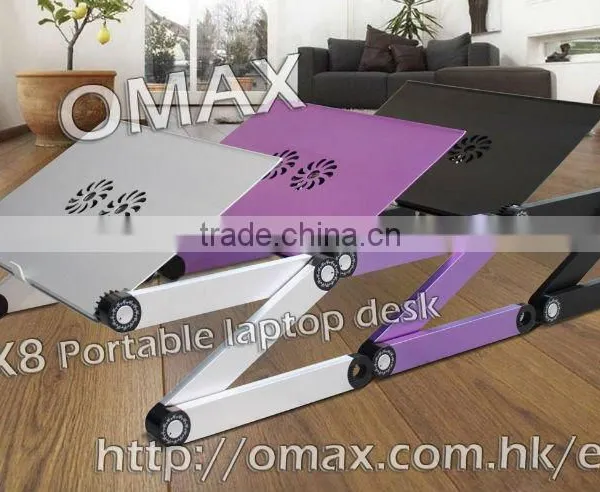 Fashion Adjustable Vented Laptop Table Antique Furniture Aircraft Folding Table OMAX A6 photo-4
