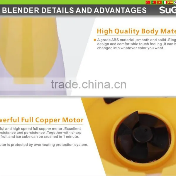 2015 Home Appliances Wholesale Manual Blender Colorful Portable Blender photo-2