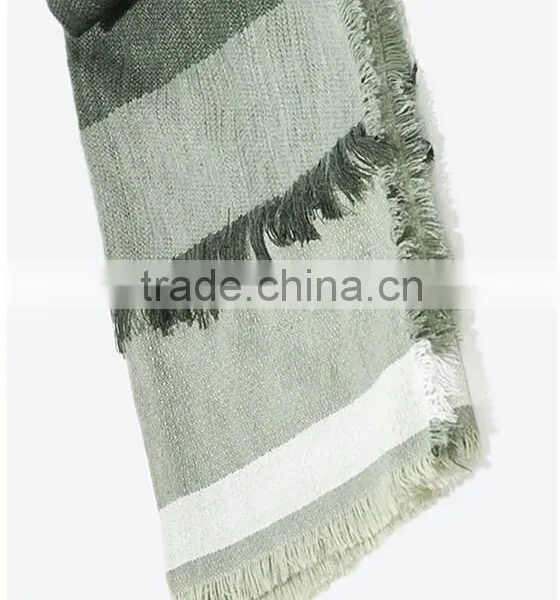 Green Tassel Fringe ,Oversize Tartan Pashmina Scarf. Striped Tartan Scarf,Tartan Pashmina Scarf, photo-2
