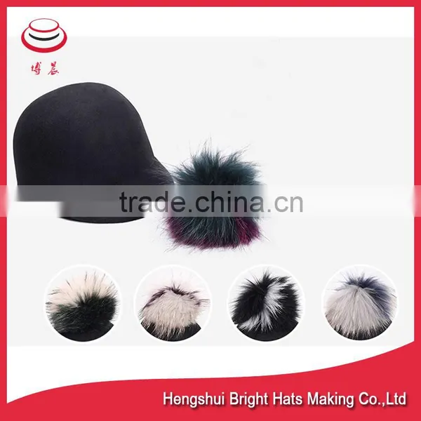 Black Felted Peaked Hat 100% Wool photo-5