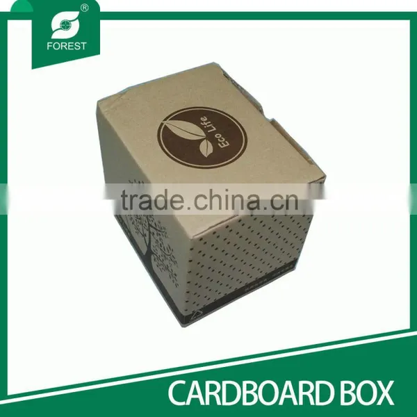 NEW SHAPE BROWN CORRUGATED CARDBOARD PAPER BOX FOR PACKAGING GLASS MUG WITH CLEAR WINDOW photo-3