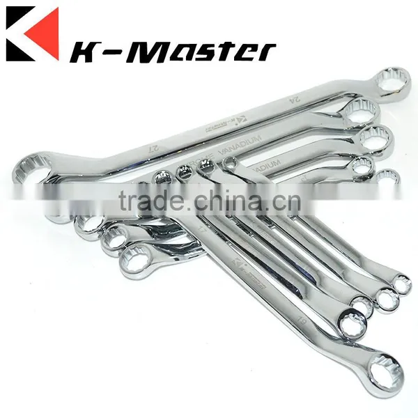 K-Master Mirror Polished Chrome Plated 8-27 European Desing Double Ring Wrench