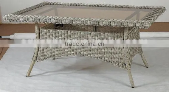 Wood Table Top Outdoor Wicker Table photo-6
