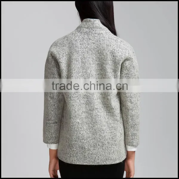 Oem Wholesale Cheap Custom Fashion Women Coat No Zipper Hoodie Parka Overcoat Jacket photo-4