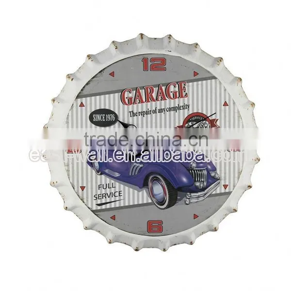 Elegant Top Quality Embroidery Design 3D Custom Beer Cap Poster Wall Clock photo-2