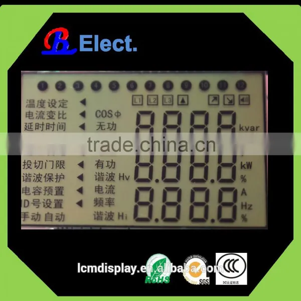 Positive Character 8segment Industrial Electric Microcomputer System Lcd Display,practical Cheap Black TN