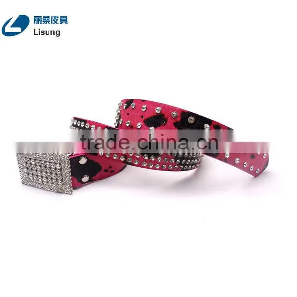 Cheap Rhinestone Strass Studded Fake Leather Cowgirl Belt photo-4
