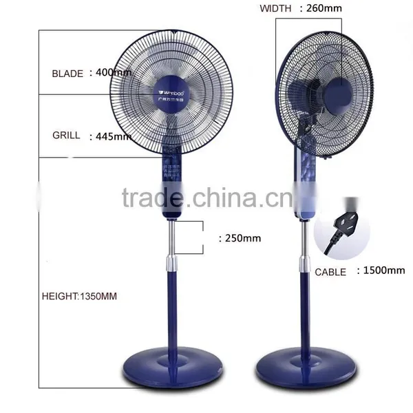 ABS 16 Inch Stand Fan With Remote Control LED Light photo-5