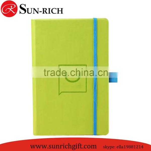 Custom Logo A5 Leather Notebook With Elastic and Ribbon Book photo-3