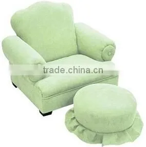 Little Queen Tween Chair & Ottoman Lime Micro