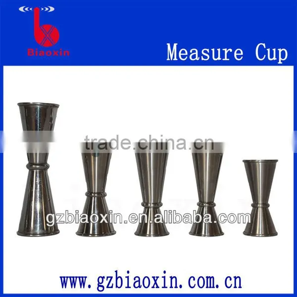Hot sale stainless steel double-side cocktail jigger measure cup