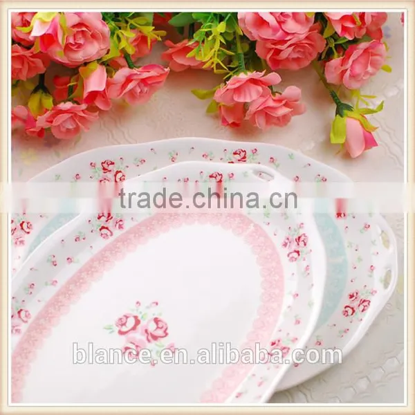 Rose Oral Plate in Embossed Lace Design photo-2