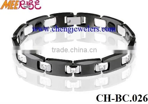 Vogue Bracelets Jewelry Black Ceramic Mens Hand Bracelets photo-2
