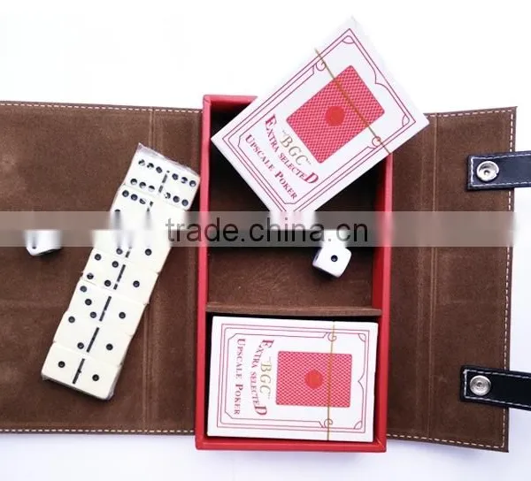 Customized Leather Storage Bag for Poker Game Amusing Entertainment Equipment photo-4